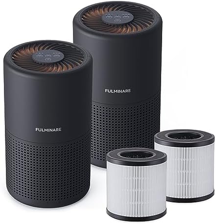 Night Light Purifier 2-Pack with Spare Filters, Black