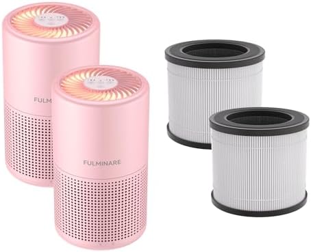 Night Light Purifier 2-Pack with Spare Filters, Pink